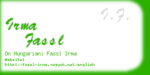 irma fassl business card